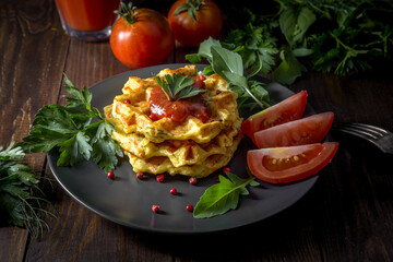 Image with potato waffles.
