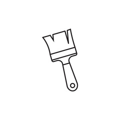 Paint brush line icon vector