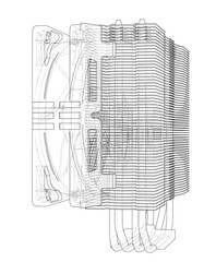 Cpu Coller Concept. 3D illustration