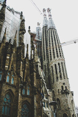 Naklejka premium detail from sagrada familia barcelona spain