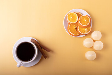 orange and cinnamon aroma candles