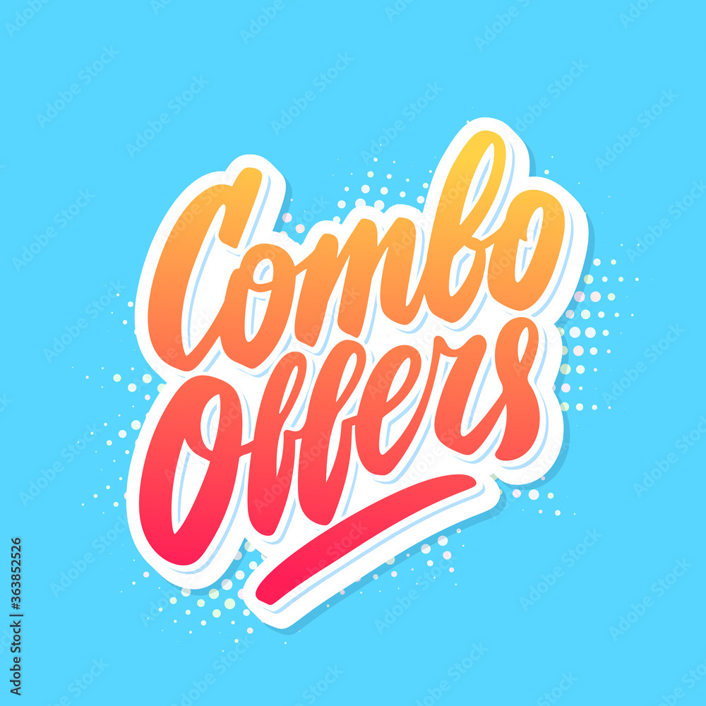 Sticker combo offers. vector banner.