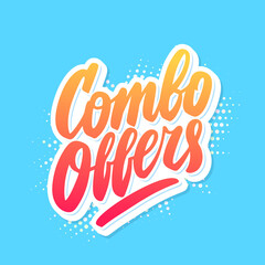 Combo offers. Vector banner.