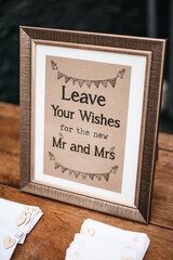 Obraz premium Wedding Wishes