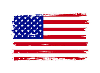 Grunge flag of United States of America