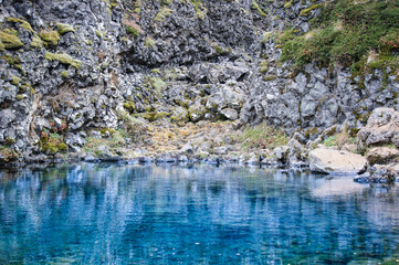 Blue pond , Paradisarlaut in Iceland 