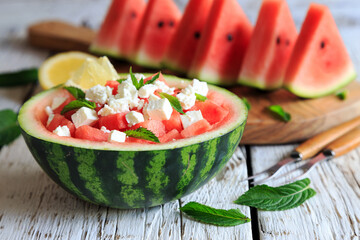 watermelon and feta salad