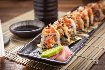 sushi on a plate