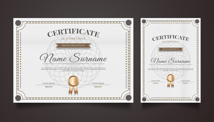 Luxury Certificate Template with Vintage Ornaments