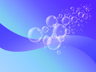 abstract blue background with bubbles