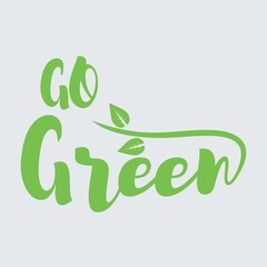 vector and go green image with bright green