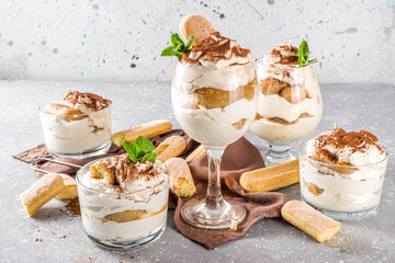 Traditional italian dessert tiramisu