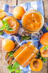 Homemade apricot jam