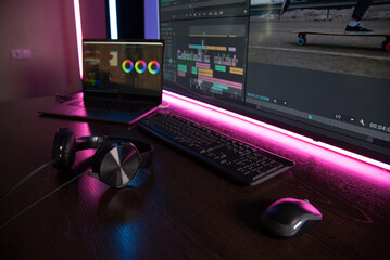 Video production. Video editing. Color Correction. Sound editing. Film making. The work of a...