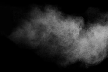 Figured smoke on a dark background. Abstract background, design element, for overlay on pictures