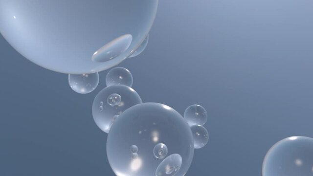 Beautiful Bubles Motion Loop with Luma matte 4K.Realistic with Macro camera
