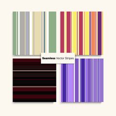 Sailor Stripes Seamless Design Set. Modern Lines 