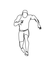 Drawings one line, young modeling poses