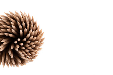 box with wooden toothpicks on a white kitchen table