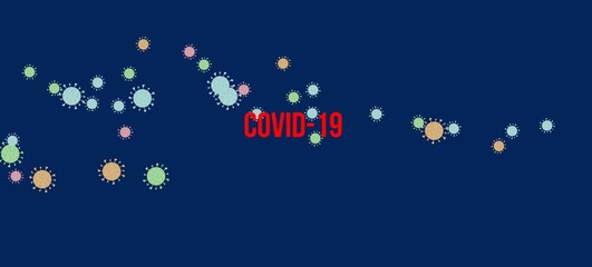 Fototapeta na wymiar Covid-19 Quarantine nCoV Banner. Virus Protection Flat Corona Web 
