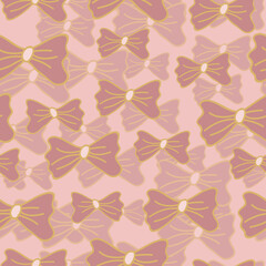 Vector bow tie vintage, art deco tea party repeat pattern