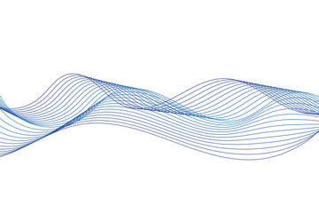 Blue Wave Lines Pattern Abstract Background. Vector