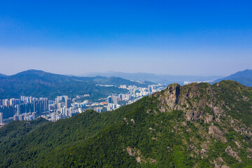 Lion Rock mountain in Hong Kong