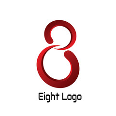Vector logo Number 8 Design in eps 10. Simple template and ready to use.