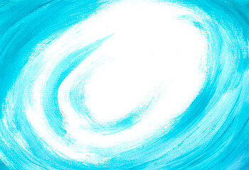 Abstract oval background. Stylish blue wave. Watercolor illustration.