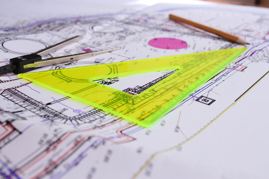 Drawing for the work of an architect