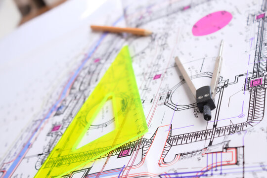 Drawing for the work of an architect