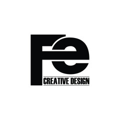 Letter fe logo icon design vector. monogram logo vector illustration
