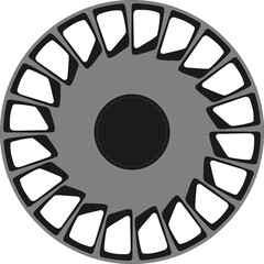 Car rim icon.