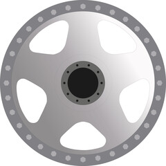 Car rim icon.