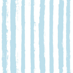 Hand drawn striped pattern, baby blue navy stripe seamless background, childish pastel brush strokes. vector grunge stripes, cute paintbrush line