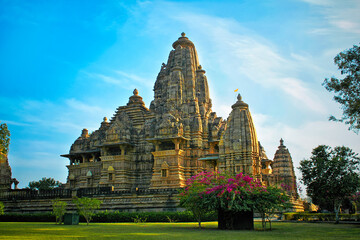 Fototapeta na wymiar Western Group of Temples, Khajuraho, Madhya Pradesh, India. it's an UNESCO world heritage site.