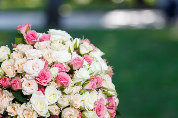 close up of wedding bouquet