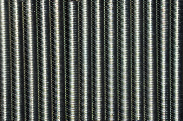 Thread texture of metal studs, bolts.