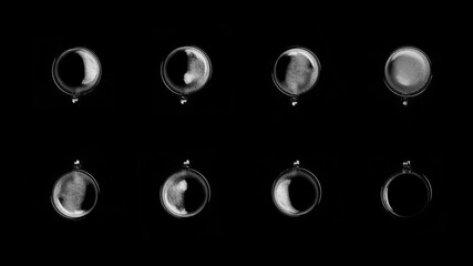 Illusion moon phases with a cup of coffee