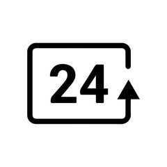 48 hours on white background. flat style. 48 hours sign. simple pictogram for your web site design, logo, app, UI. 48 hours symbol. turn around time icon with circular arrow.