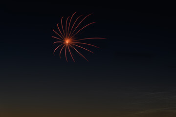 single red firework