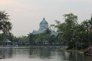 Ananta Samakhom Throne Hall View from Dusit Zoo ,was created ordered by King Rama V in 1907 and finished in the reign of King Rama VI