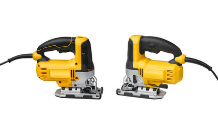 Power tool .Electric jig saw machine isolated on white background