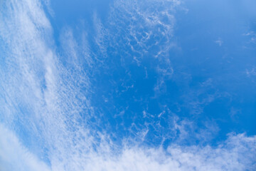 Blue sky with white clouds tiny for texture background.