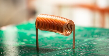 Close-up A large twisted copper wire