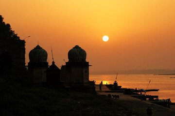 Fototapeta premium Maheshwar, Situated on the banks of river Narmada in madhya pradesh, India