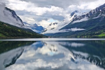 Naklejka na ściany i meble Norway beautiful fiord