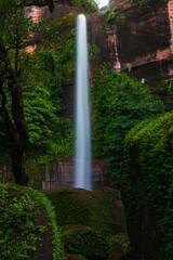 Naklejka premium Tad-Wiman-Thip waterfall, Beautiful waterwall in Bung-Kan province, ThaiLand.