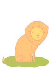 cartoon yellow lion