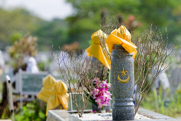 Muslim memorial in cemetery